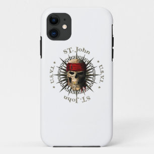 Saint John USVI Pirate Skull iPhone 11 Hoesje