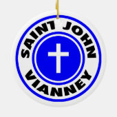 Saint John Vianney Keramisch Ornament (Achterkant)