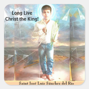 Saint José Luis Sánchez del Rio Vierkante Sticker