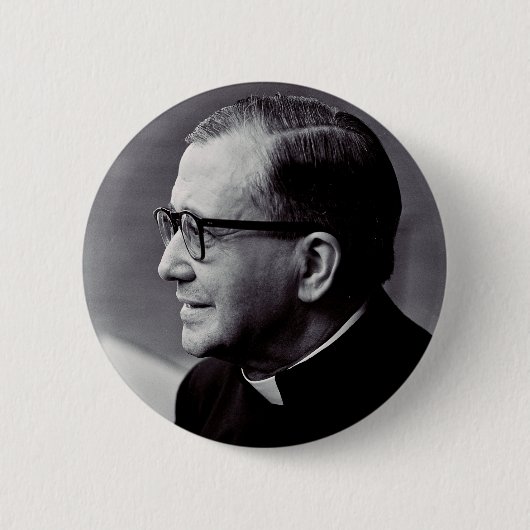 Saint Josemaria Escriva Ronde Button 5,7 Cm (Voorkant)