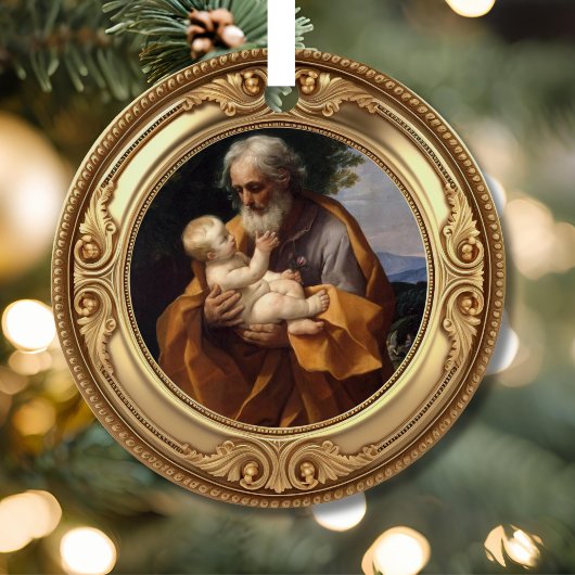 Saint Joseph and Infant Jesus Advent Jesse Tree Metalen Ornament