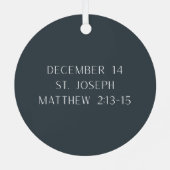 Saint Joseph and Infant Jesus Advent Jesse Tree Metalen Ornament (Achterkant)