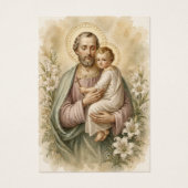 Saint Joseph avec l'Enfant Jésus Prière de Protect (Devant)