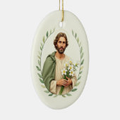 Saint Joseph Catholic Devotional Keramisch Ornament (Rechts)