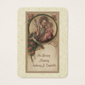 Saint Joseph Catholicisme Funeral Memorial Carte S (Devant)