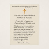 Saint Joseph Catholicisme Funeral Memorial Carte S (Dos)