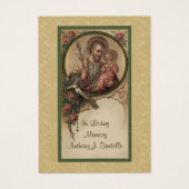 Saint Joseph Catholicisme Funeral Memorial Carte S (Devant)