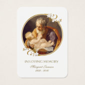 Saint Joseph Catholicisme Funeral Memorial Carte S (Devant)