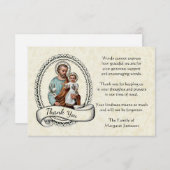 Saint Joseph Condolence religieuse du Merci (Devant / Derrière)