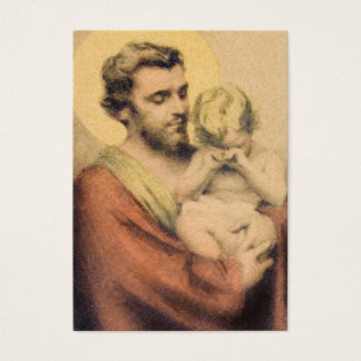 Saint Joseph et Bébé Jésus Carte Sainte