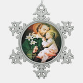 Saint Joseph, Guardian of Jesus Tin Sneeuwvlok Ornament (Voorkant)