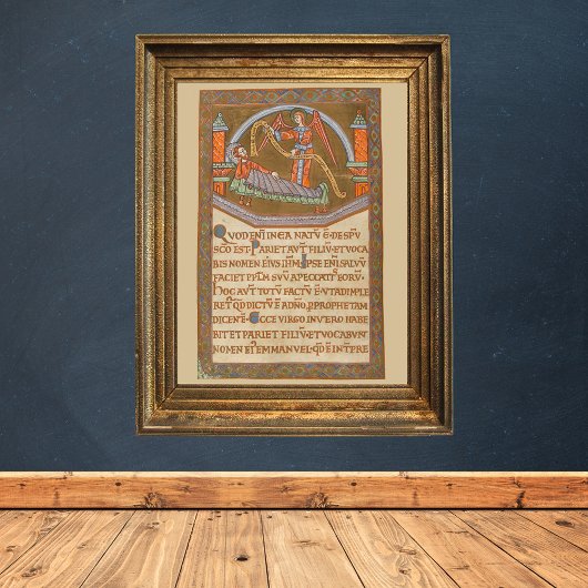 Saint Joseph Kerst Middeleeuws manuscript Poster