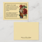 Saint-Joseph Mémoriare, prière catholique Carte Sa (Devant / Derrière)