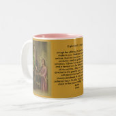 Saint Joseph Prayer Tweekleurige Koffiemok (Voorkant links)
