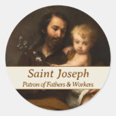 Saint Joseph Theme Ronde Sticker (Voorkant)