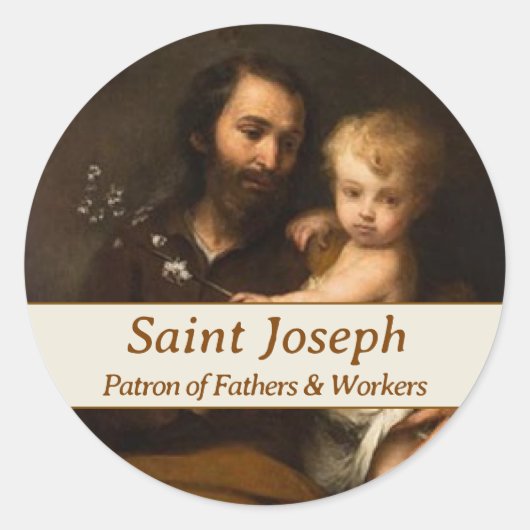 Saint Joseph Theme Ronde Sticker (Voorkant)