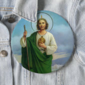 Saint Jude Apostle katholieke Groen Ronde Button 6,0 Cm (In situ)