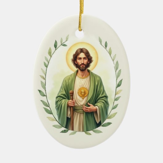 Saint Jude Catholic Devotional Keramisch Ornament (Voorkant)
