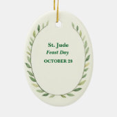 Saint Jude Catholic Devotional Keramisch Ornament (Achterkant)