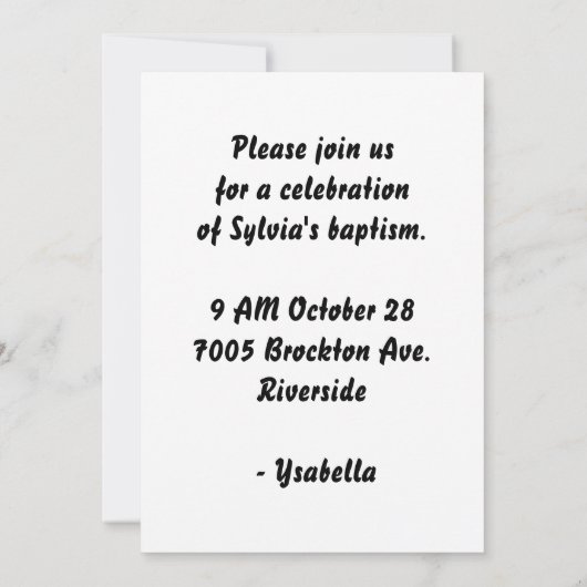 Saint Jude l'Apôtre Invitation (Dos)