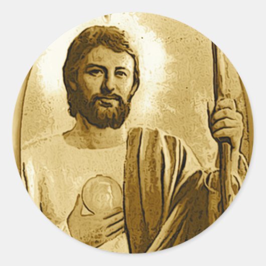 Saint Jude Ronde Sticker (Voorkant)