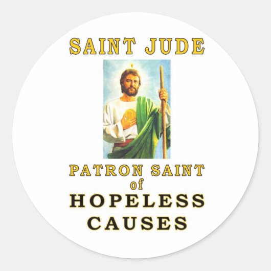 SAINT JUDE RONDE STICKER (Voorkant)