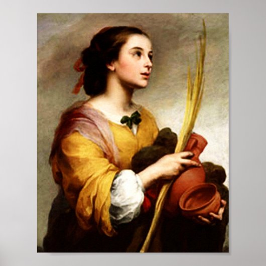 Saint Justa door Murillo Poster (Voorkant)