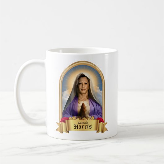 Saint Kamala Harris Gebedskaars Koffiemok (Links)