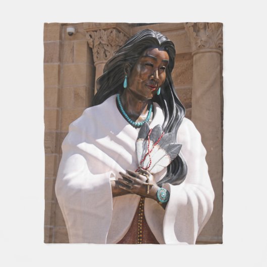 Saint Kateri Tekakwitha Fleece Deken (Voorkant)