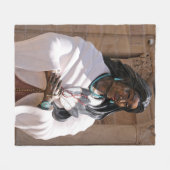 Saint Kateri Tekakwitha Fleece Deken (Voorkant (Horizontaal))