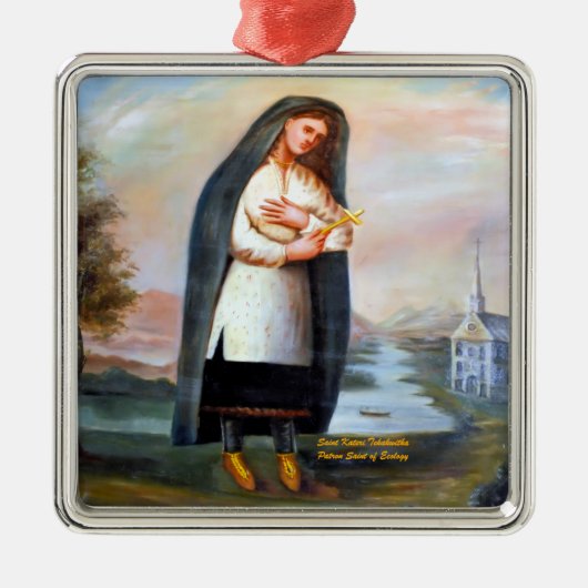 Saint Kateri Tekakwitha Metalen Ornament (Voorkant)