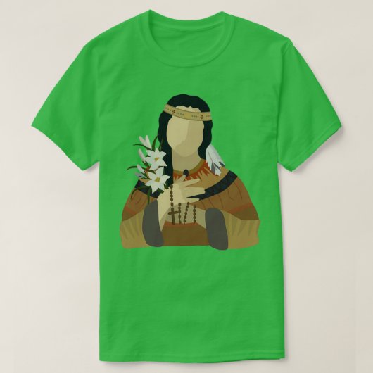 Saint Kateri Tekakwitha T-shirt (Design voorkant)