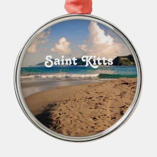 Saint Kitts Beach Metalen Ornament (Voorkant)