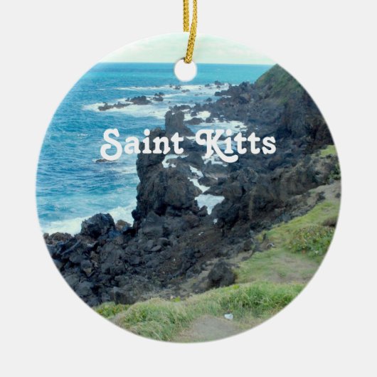Saint Kitts Coast Keramisch Ornament (Voorkant)
