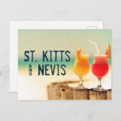 Saint Kitts en Nevis-cocktails Briefkaart (Voorkant / Achterkant)