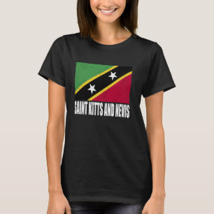 Saint Kitts en Nevis Flag Grunge  souvenir T-shirt