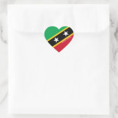 Saint Kitts en Nevis Flag Splendid Patriotic Hart Sticker (Tas)