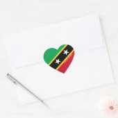 Saint Kitts en Nevis Flag Splendid Patriotic Hart Sticker (Envelop)