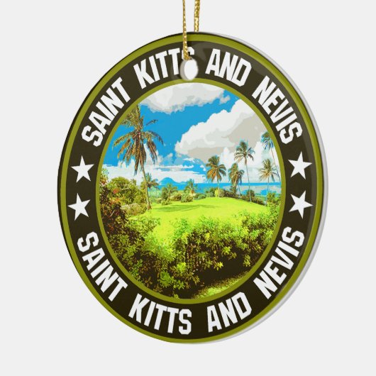 Saint Kitts en Nevis Keramisch Ornament (Links)