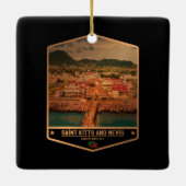 Saint Kitts en Nevis Keramisch Ornament (Achterkant)