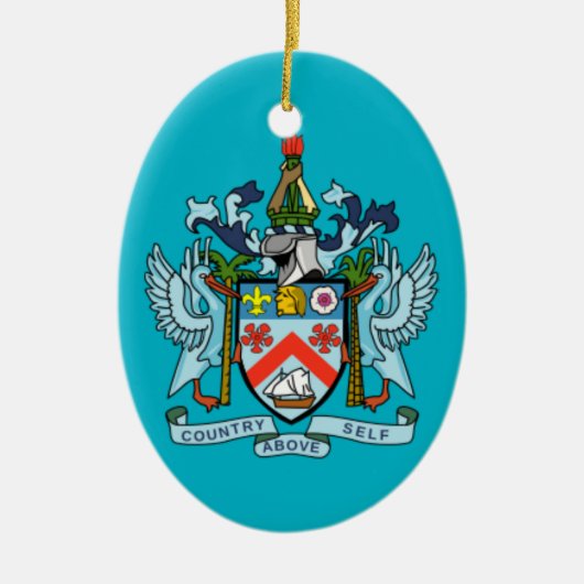 Saint Kitts en Nevis-kerstversiering Keramisch Ornament (Voorkant)