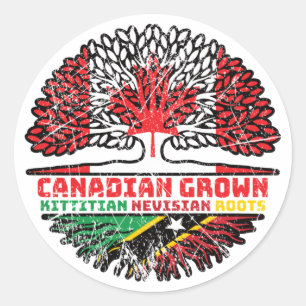Saint Kitts en Nevis Kittitian Nevisian Canadian Ronde Sticker