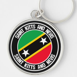 Saint Kitts en Nevis Round Emblem Sleutelhanger