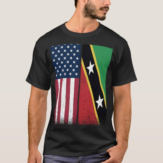 Saint Kitts en Nevis Saint Kitts en Nevis Ameri T-shirt (Voorkant)