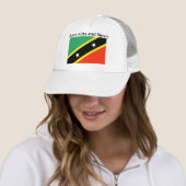 Saint Kitts et casquette de drapeau du Niévès (En situation)