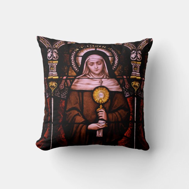 saint - klare van assisi kussen (Voorkant)