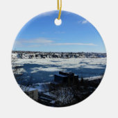 Saint Lawrence River in Winter, Quebec, Canada Keramisch Ornament (Voorkant)