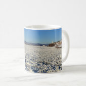 Saint Lawrence River in Winter, Quebec, Canada Koffiemok (Voorkant rechts)