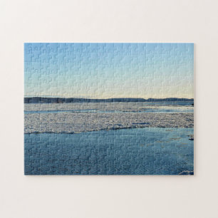 Saint Lawrence River in Winter, Quebec, Canada Legpuzzel