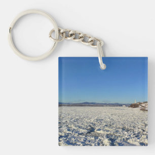 Saint Lawrence River in Winter, Quebec, Canada Sleutelhanger